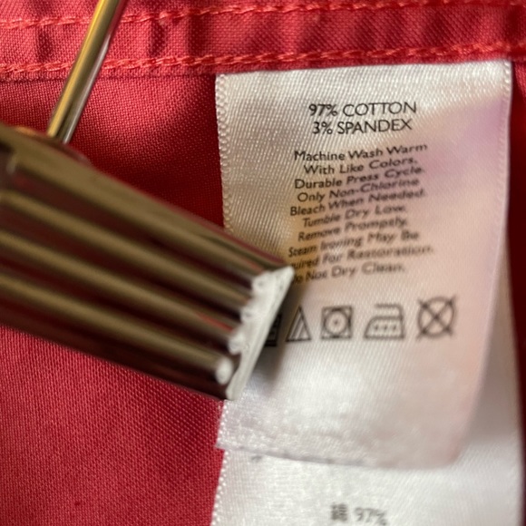 Eddie Bauer terra cotta button down shirt. - Picture 3 of 4